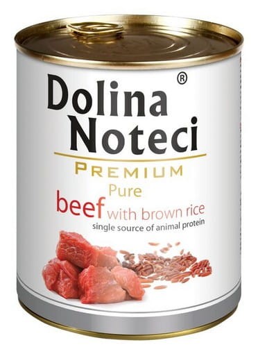 Przejdź do produktu Dolina Noteci Premium Pure Wołowina i ryż puszka 800g - monobiałkowa karma mokra dla psa