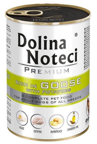 Przejdź do produktu Dolina Noteci Premium Gęś i ziemniaki puszka 400g - karma mokra dla psa