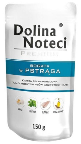 Przejdź do produktu Dolina Noteci Premium Pstrąg saszetka 150g - karma mokra dla psa