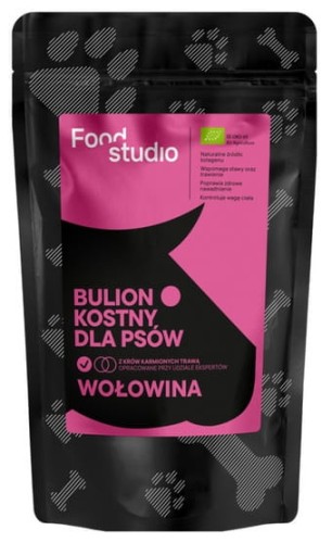 Przejdź do produktu Food Studio Chefs Bulion kostny - wołowina 230ml – monobiałkowa karma mokra dla psa
