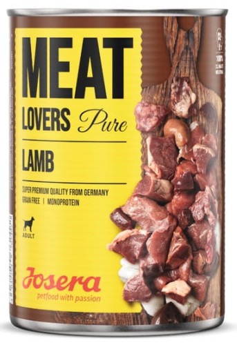 Przejdź do produktu Josera Meat Lovers Pure Jagnięcina puszka 400g - monobiałkowa karma mokra dla psa