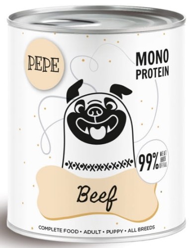 Przejdź do produktu Paka Zwierzaka PEPE Beef (wołowina) puszka 800g - karma mokra dla psa