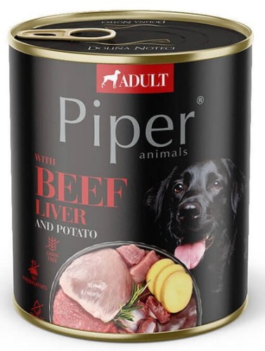 Przejdź do produktu Piper Wątroba wołowa i ziemniaki puszka 800g - karma mokra dla psa