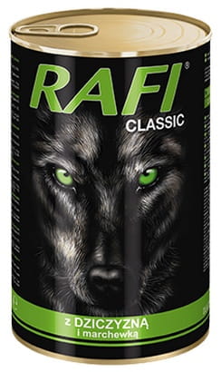 Przejdź do produktu Rafi Classic Dziczyzna i marchewka w sosie 1240g - karma mokra dla psa