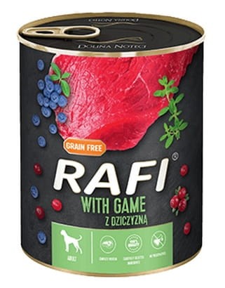 Przejdź do produktu Rafi Dziczyzna puszka 800g - karma mokra dla psa