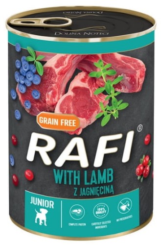 Przejdź do produktu Rafi Junior Jagnięcina puszka 400g - karma mokra dla psa