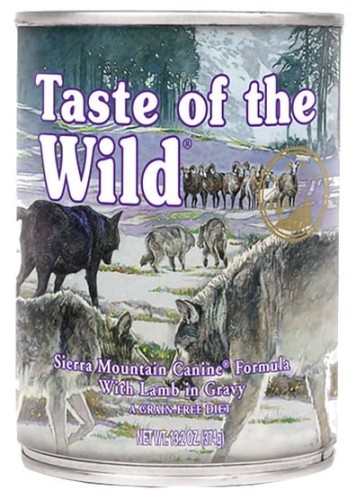 Przejdź do produktu Taste of the Wild Sierra Mountain Canine puszka 390g – monobiałkowa karma mokra dla psa