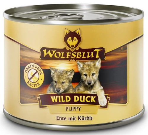 Przejdź do produktu Wolfsblut Dog Wild Duck Puppy - kaczka i bataty puszka 200g - karma mokra dla psa