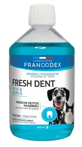 Przejdź do produktu Francodex Fresh Dent płyn do higieny jamy ustnej 500ml [FR179121]