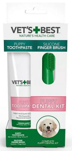 Przejdź do produktu Vet's Best Dental żel + szczoteczka zestaw Puppy