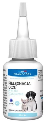 Przejdź do produktu Francodex Płyn do oczu dla kociąt i szczeniąt 60ml [FR179137]
