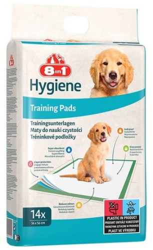Przejdź do produktu 8in1 Mata absorbująca Training Pads 56x56cm - małe opakowanie 14szt