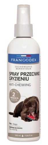 Przejdź do produktu Francodex Spray zapobiegający gryzieniu - psy i szczenięta 200ml [FR179129]