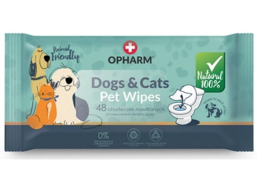 Przejdź do produktu Opharm Dogs & Cats Pet Wipes - chusteczki nawilżane dla psa i kota 48szt