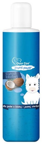 Przejdź do produktu Over Zoo Frutti Power Szampon o zapachu kokosowym - psy z białą i jasną sierścią 200ml