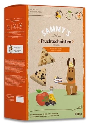 Przejdź do produktu Sammy's Fruit Slices Owocowe Trójkąty 800g - przysmak dla psa