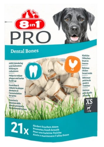 Przejdź do produktu 8in1 Dental Delights Bones XS torebka 21szt - przysmak dla psa