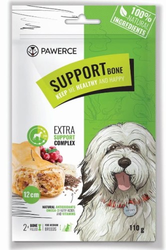Przejdź do produktu Pawerce Support Bone Medium Breeds 2szt/op 110g/12cm - przysmak dla psa