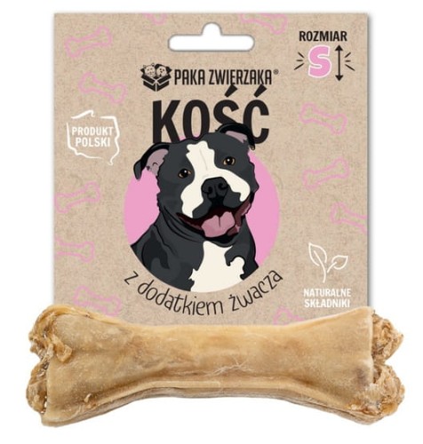 Przejdź do produktu Paka Zwierzaka Kość z dodatkiem żwacza S 10cm - przysmak dla psa