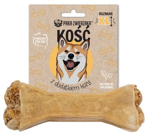 Przejdź do produktu Paka Zwierzaka Kość z dodatkiem kozy XL 17cm - przysmak dla psa