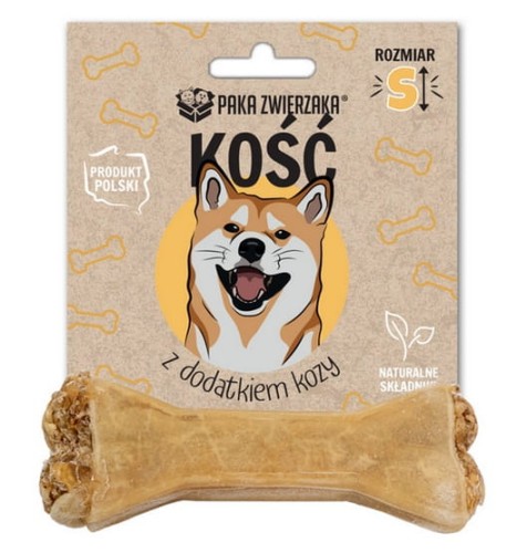 Przejdź do produktu Paka Zwierzaka Kość z dodatkiem kozy S 10cm - przysmak dla psa