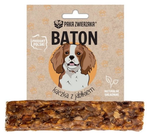 Przejdź do produktu Paka Zwierzaka Baton Kaczka z jablkiem 12cm - przysmak dla psa