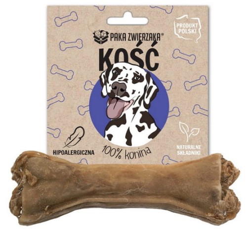 Przejdź do produktu Paka Zwierzaka Kość konina 100% 12cm – monobiałkowy przysmak dla psa