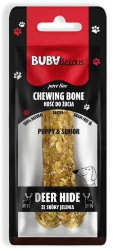 Przejdź do produktu BUBAlicious Pure Line Kość do żucia Puppy & Senior ze skóry jelenia 12 cm [8711] – przysmak dla psa