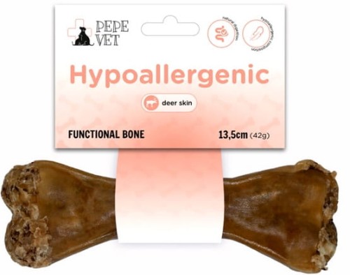Przejdź do produktu Paka Zwierzaka PEPE VET Kość funkcjonalna Hypoallergenic 13,5cm – przysmak dla psa