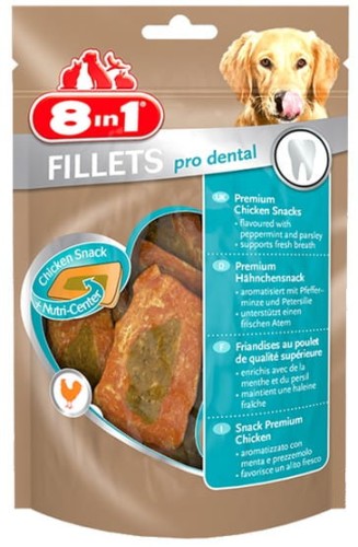 Przejdź do produktu 8in1 Fillets Pro Dental - przekąska na świeży oddech 80g - przysmak dla psa