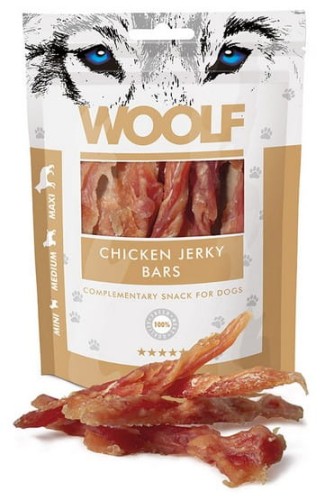 Przejdź do produktu Woolf Chicken Jerky Bars 100g – monobiałkowy przysmak dla psa
