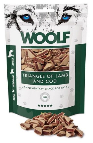 Przejdź do produktu Woolf Lamb & COD Triangle 100g - przysmak dla psa