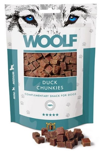 Przejdź do produktu Woolf Soft Duck Chunkies 100g - monobiałkowy przysmak dla psa
