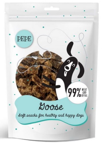 Przejdź do produktu Paka Zwierzaka PEPE Mini Chunkies Goose (gęś) 70g - monobiałkowy przysmak dla psa