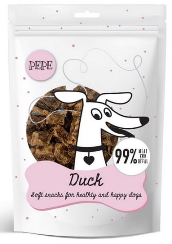 Przejdź do produktu Paka Zwierzaka PEPE Mini Chunkies Duck (kaczka) 70g - monobiałkowy przysmak dla psa
