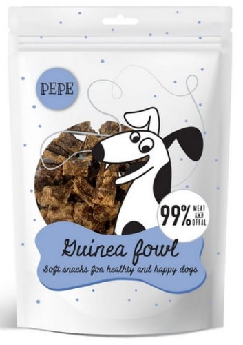 Przejdź do produktu Paka Zwierzaka PEPE Mini Chunkies Guinea Fowl (perliczka) 70g - monobiałkowy przysmak dla psa