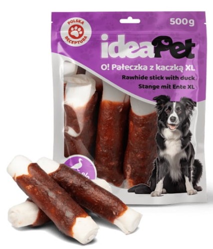 Przejdź do produktu IdeaPet Pałeczka z kaczką XL 500g - przysmak dla psa