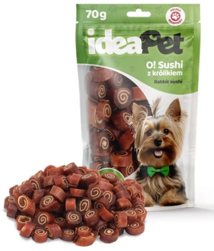 Przejdź do produktu IdeaPet O! Sushi z królikiem 70g - przysmak dla psa
