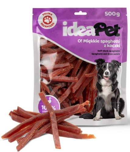 Przejdź do produktu IdeaPet O! Miękkie Spaghetti z kaczki 500g - monobiałkowy przysmak dla psa