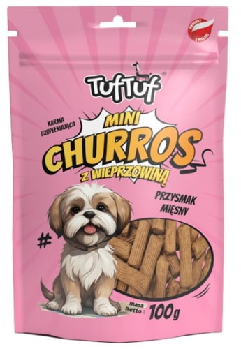 Przejdź do produktu TUF TUF Mini Churros z wieprzowiną dla psa 100g - przysmak dla psa