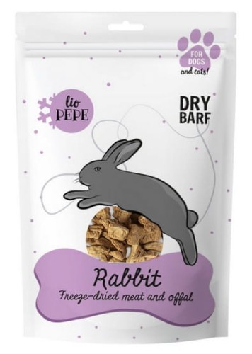 Przejdź do produktu Paka Zwierzaka Lio PEPE Przysmak Rabbit (wątróbka królika) 60g - monobiałkowy przysmak dla psa