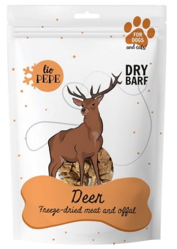 Przejdź do produktu Paka Zwierzaka Lio PEPE Przysmak Deer (mięso jelenia) 60g - monobiałkowy przysmak dla psa