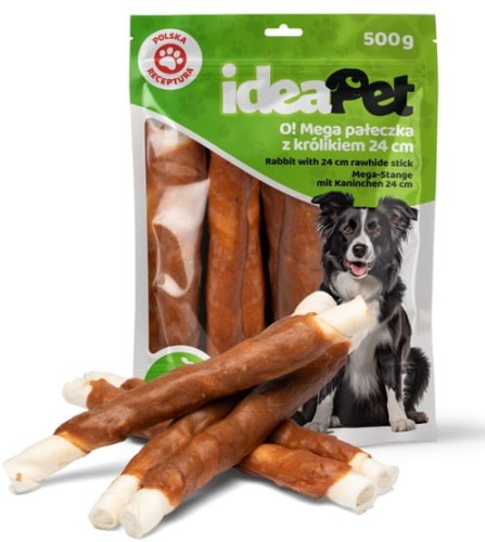 Przejdź do produktu IdeaPet Mega pałeczka z królikiem 500g - przysmak dla psa