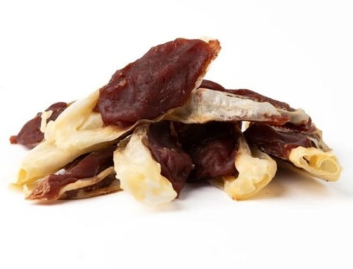 Przejdź do produktu Magnum Ucho królicze z kaczką 400g - przysmak dla psa