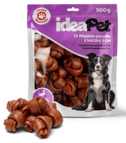 Przejdź do produktu IdeaPet Miękkie węzełki z kaczką 5cm 500g – przysmak dla psa