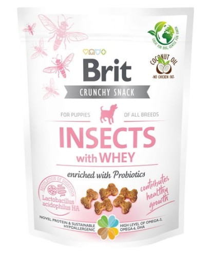 Przejdź do produktu Brit Care Dog Crunchy Cracker Puppy Insect & Whey 200g - przysmak dla psa
