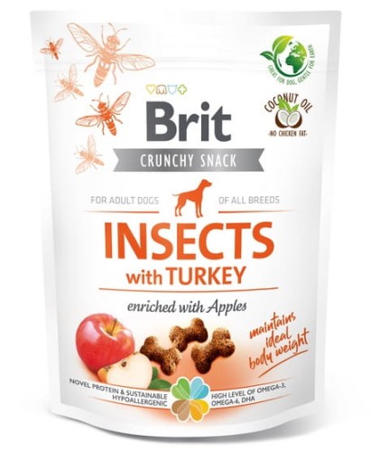 Przejdź do produktu Brit Care Dog Crunchy Cracker Insect & Turkey 200g - przysmak dla psa