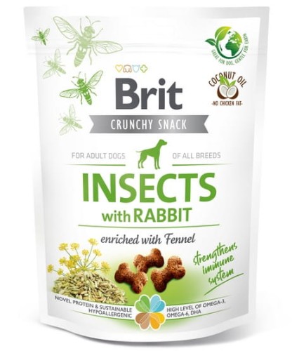 Przejdź do produktu Brit Care Dog Crunchy Cracker Insect & Rabbit 200g - przysmak dla psa