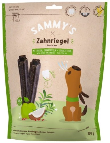 Przejdź do produktu Sammy's Tooth Bar Dental Snack Jabłko i granat 250g - przysmak dla psa