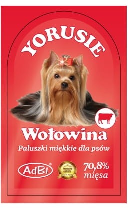 Przejdź do produktu Adbi Yorusie Kabanosy z wołowiną 250g - przysmak dla psa